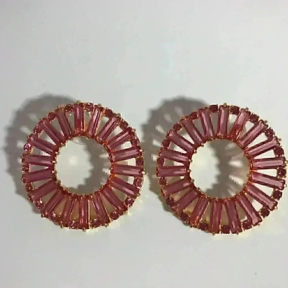 J Crew New bezeled Stone Round Earrings - Picture 4 of 4
